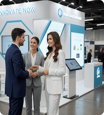 Event staff at trade show